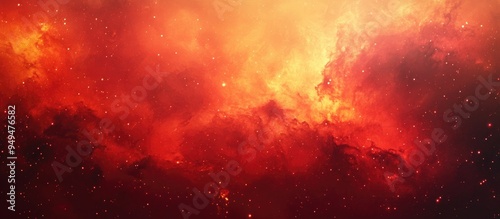 Bright red space nebula with a 3D cartoon rendering featuring dark red and orange gradient grungy smoke Abstract blaze of fire flame texture or background Red and yellow grunge watercolor backdrop