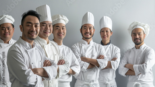 A diverse group of chefs