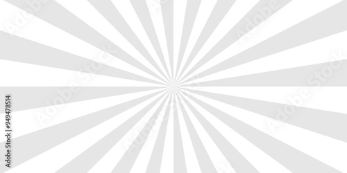 Vector abstract minimal sunny spotlight gradient ray sunburst glow white and gray summer explosion texture background.	
