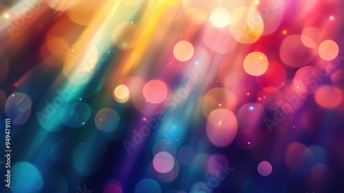 Lens flare effect incorporating vibrant colors