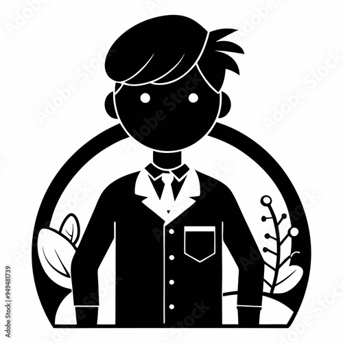 Biologist Black silhouette