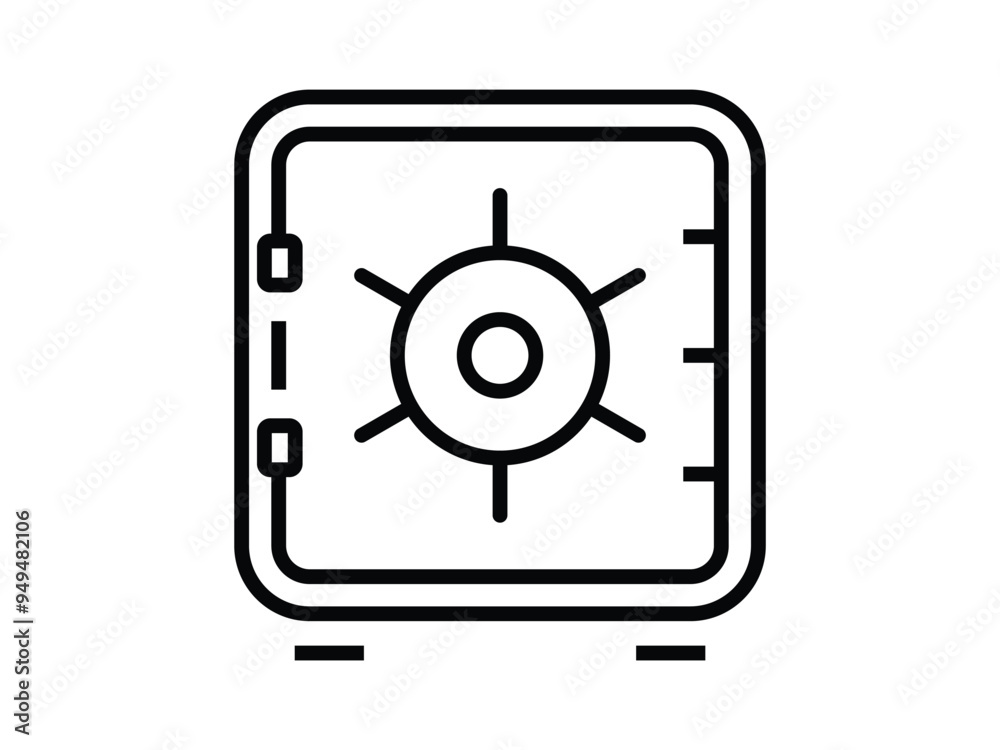 Bank Safe, Money Safe, Locker Symbol, Money Box Safe, Money Storage Safe Icon Logo Vector Illustration Bank Safe, Money Safe, Locker Symbol, Money Box Safe, Money Storage Safe Icon Logo Vector Illustration