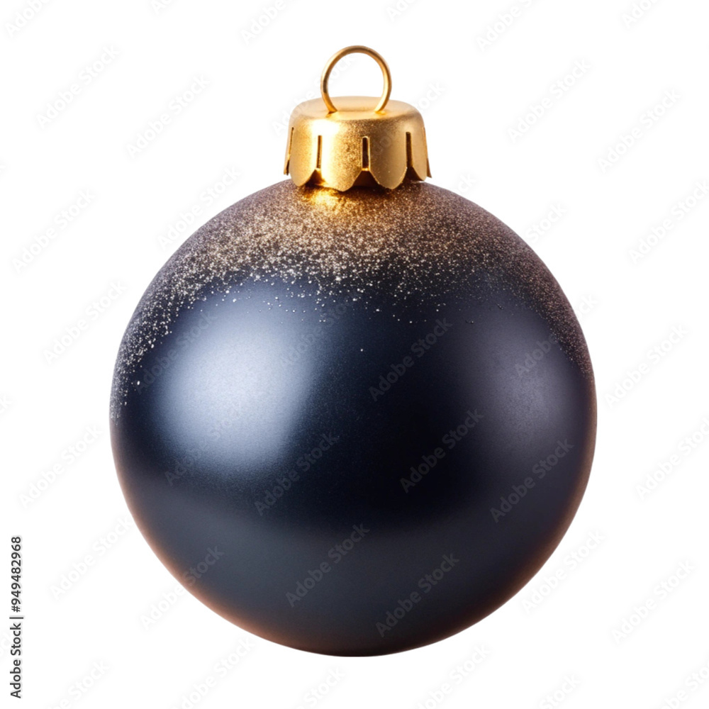 Black Christmas ball isolated on transparent background Black Christmas ball isolated on transparent background