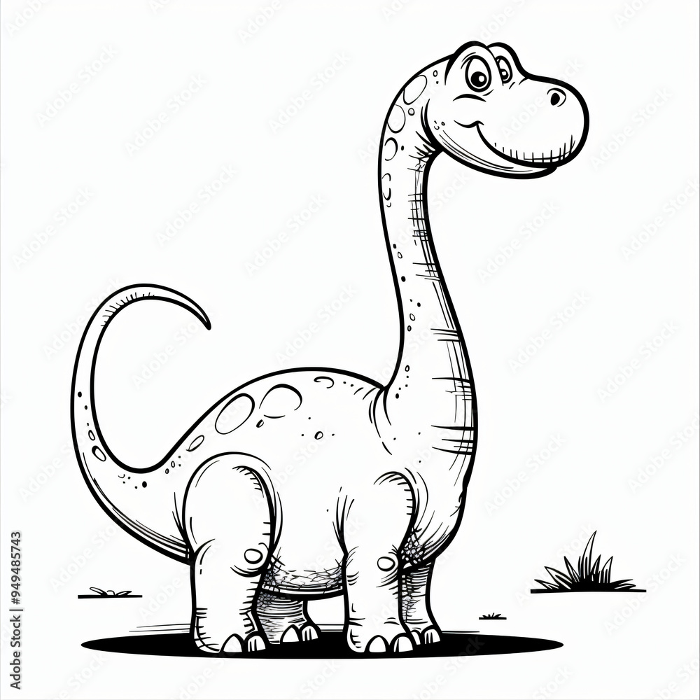 Dinosaurs children coloring book page isolated Dinosaurs children coloring book page isolated