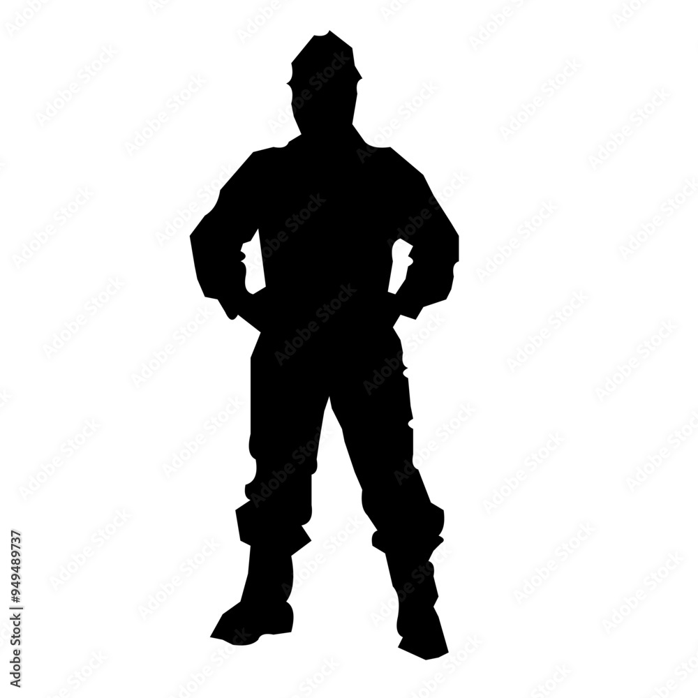 Silhouette of a Man at Work Silhouette of a Man at Work