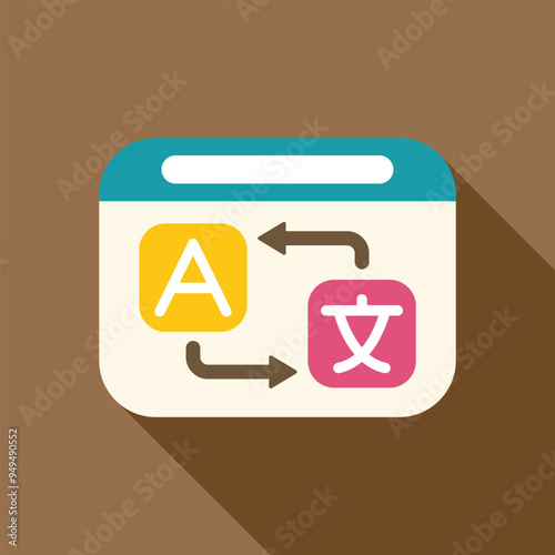 Online language translator application translating from latin alphabet to chinese writing system, concept of translation service