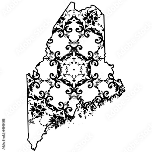 Maine Vintage Pattern