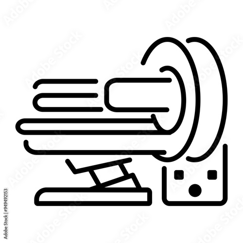 A line style icon of mri machine 