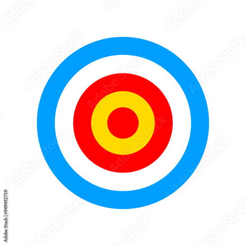 Archery target. Target vector icons, isolated on white background. Targets different shapes and color. Archery target business concept, Vector PNG