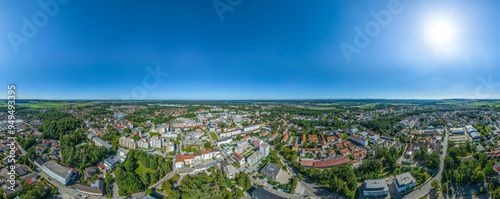 Waldkraiburg im Landkreis Mühldorf am Inn im bayerischen Chemiedreieck, 360 Grad Rundblick