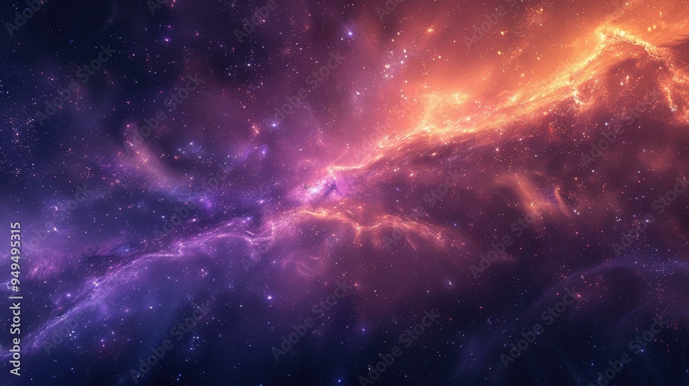 Cosmic Nebula Background - Galaxy Starscape Illustration Cosmic Nebula Background - Galaxy Starscape Illustration
