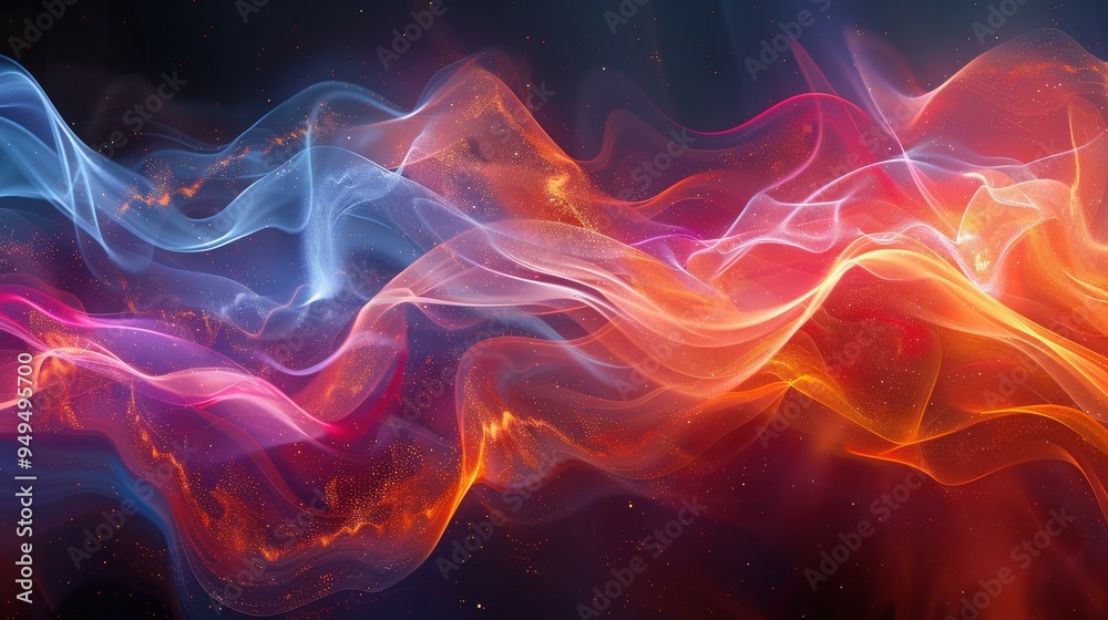 Abstract Red Blue Orange Sparkles Swirl Background Abstract Red Blue Orange Sparkles Swirl Background