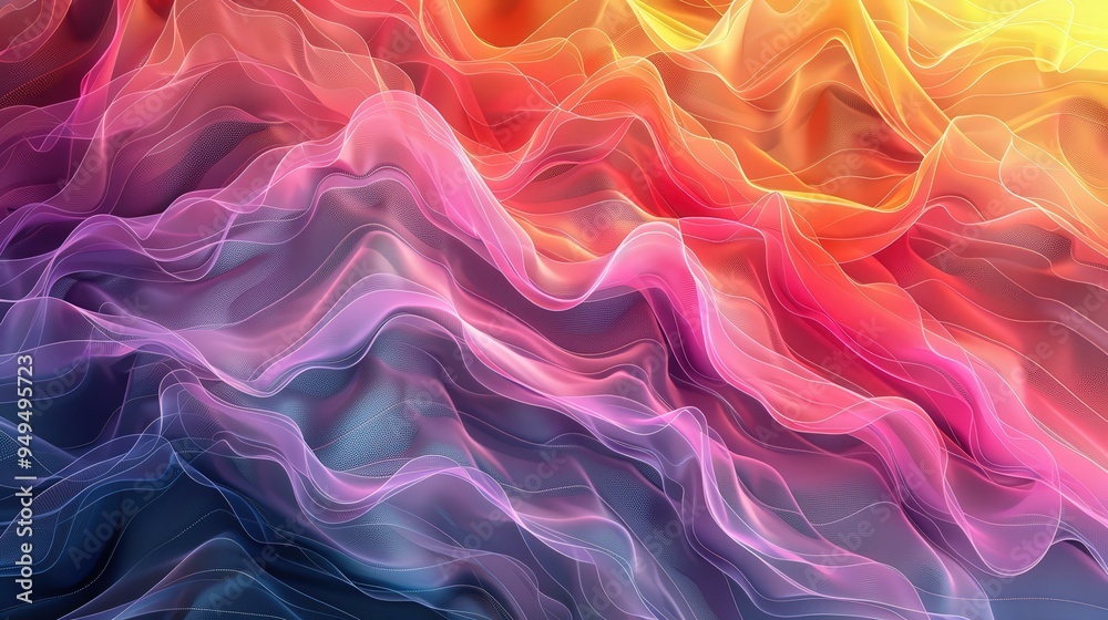 Obraz premium Abstract Colorful Wave Pattern Background