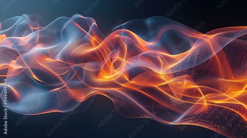 Abstract Orange and Blue Glowing Wave Background Abstract Orange and Blue Glowing Wave Background