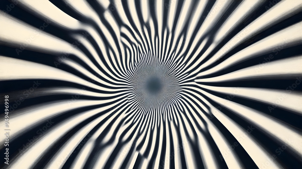 Mesmerizing Optical Illusion with Converging and Diverging Striped Bands,Retro-Futuristic Kinetic Composition Mesmerizing Optical Illusion with Converging and Diverging Striped Bands,Retro-Futuristic Kinetic Composition