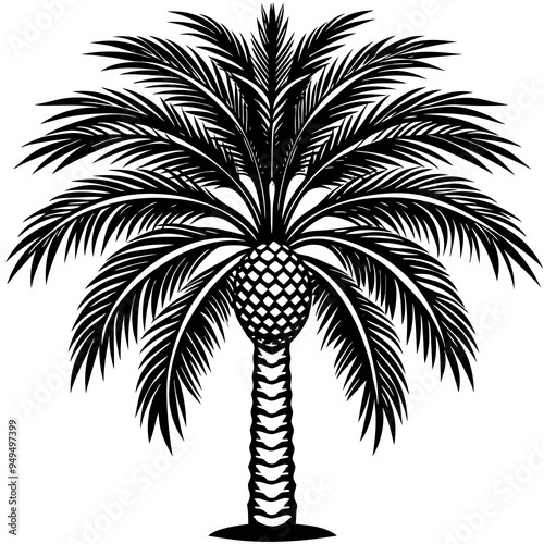 date palm clip art silhouette 