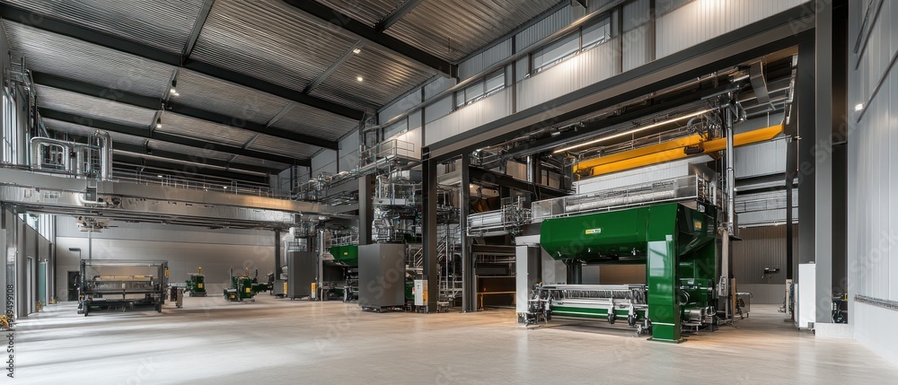 Industrial Machinery in a Large Factory Setting Industrial Machinery in a Large Factory Setting