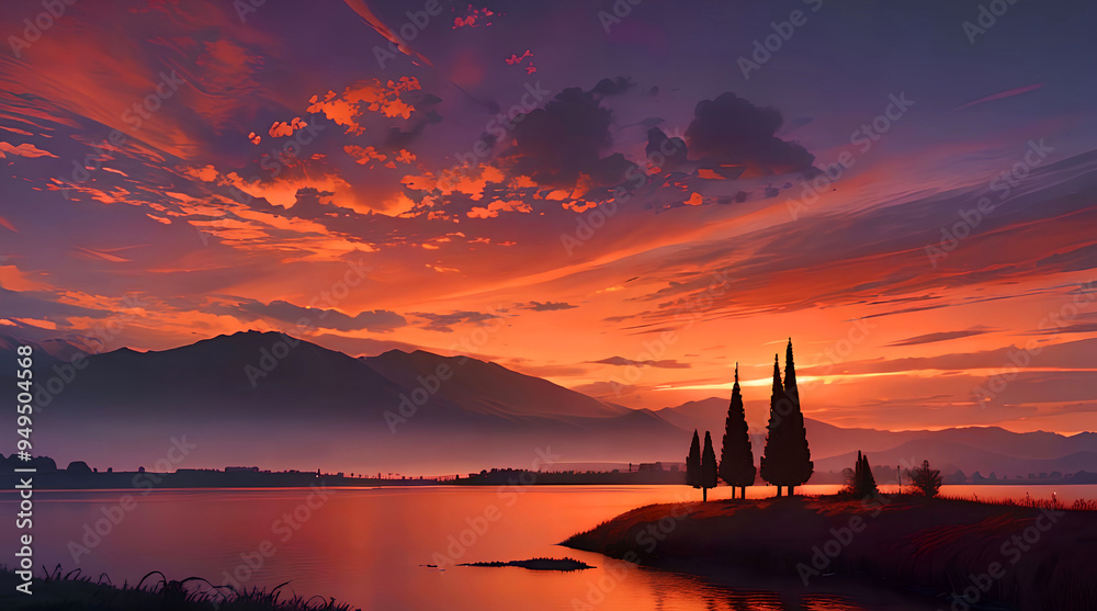 Beautiful red sunset for desktop wallpaper Beautiful red sunset for desktop wallpaper