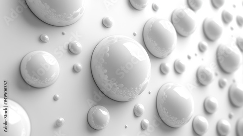 White Spheres on Smooth Surface Generative AI