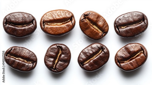 Close-up of Roasted Coffee Beans Generative AI