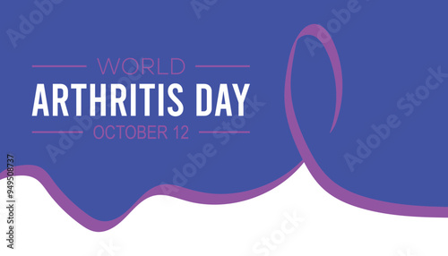 World Arthritis Day is observed every year on October. Medical Healthcare Awareness concept. background, placard, banner template Vector illustration design.
