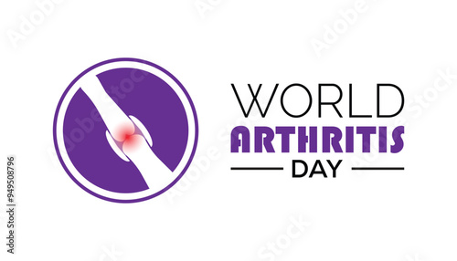 World Arthritis Day is observed every year on October. Medical Healthcare Awareness concept. background, placard, banner template Vector illustration design.