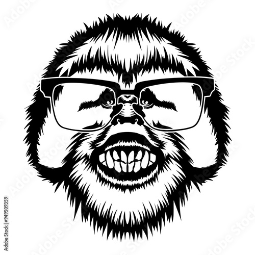 Orangutan In Glasses