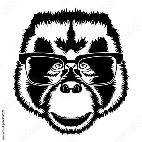 Orangutan In Glasses