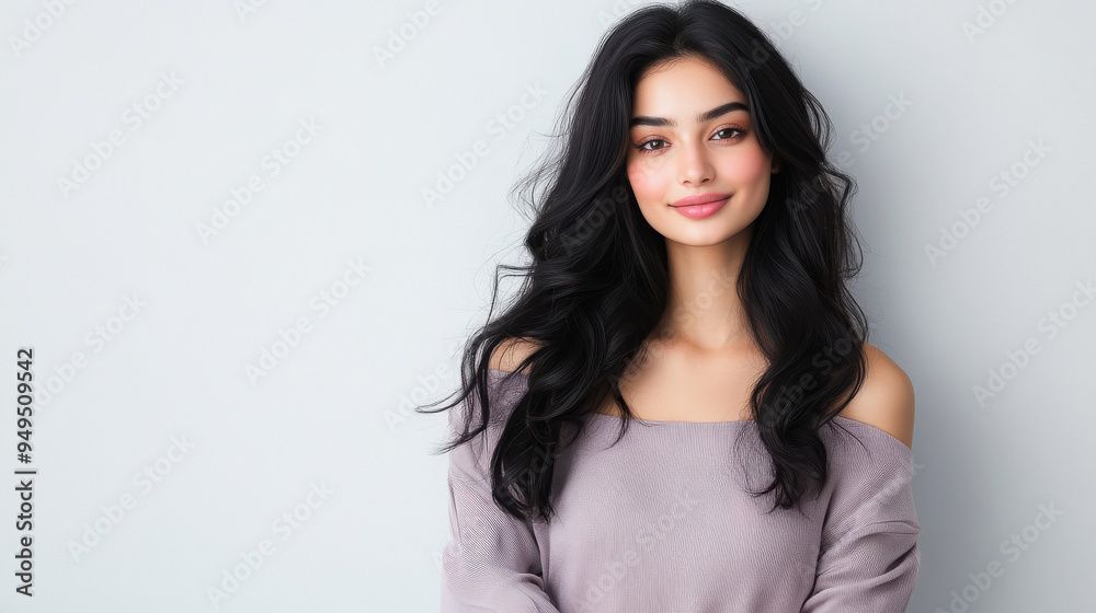 beautiful indian woman with black and shiny hair beautiful indian woman with black and shiny hair
