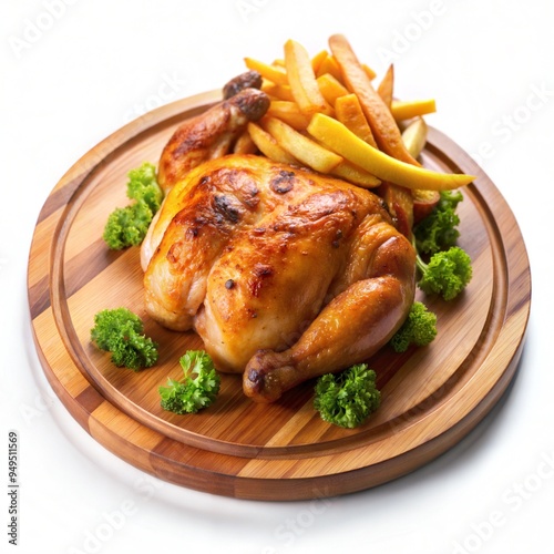 Delicious grilled chicken fry or roasted food