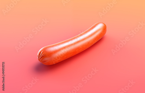 Cartoon 3D sausage illustration material 