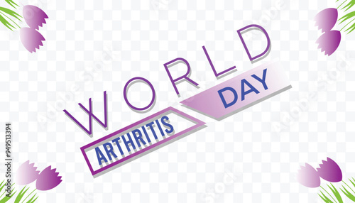 World Arthritis Day is observed every year on October. Medical Healthcare Awareness concept. background, placard, banner template Vector illustration design.