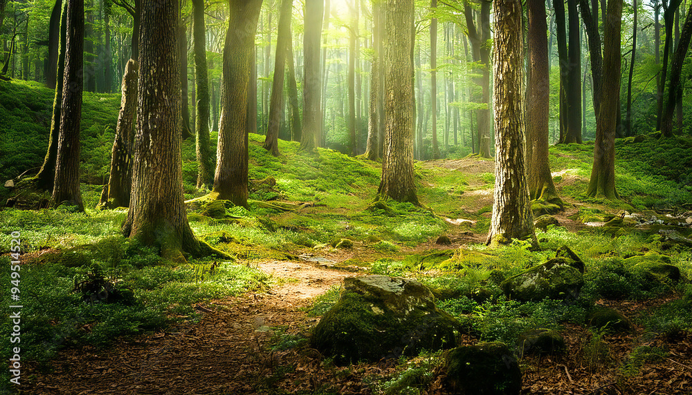 Obraz premium Forest image material. Forest background material.