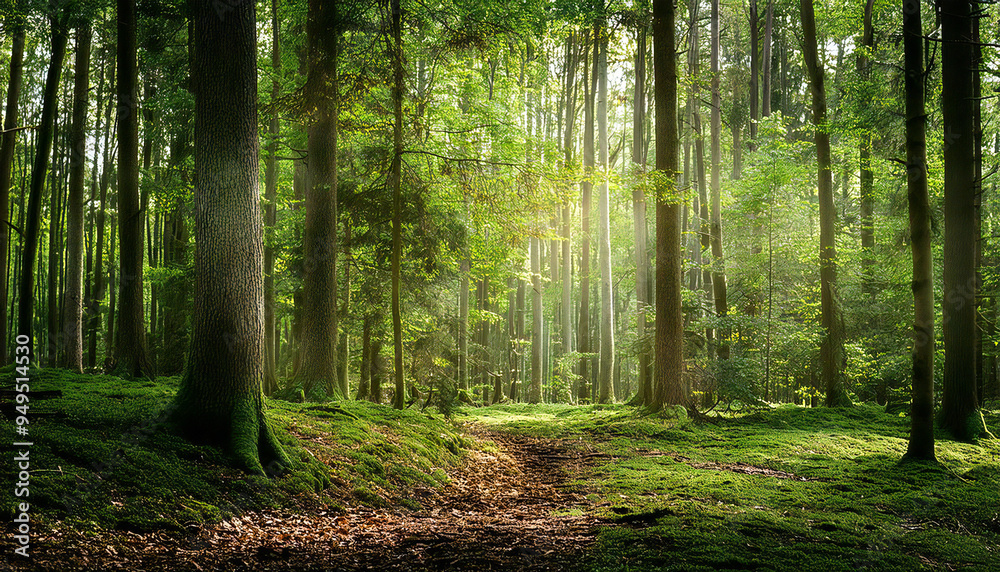 Obraz premium Forest image material. Forest background material.