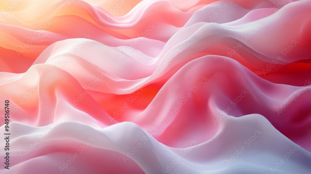 Obraz premium Soft Flowing Fabric in Gentle Colors Generative AI