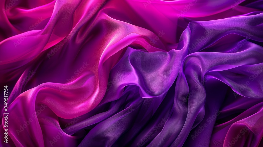 Vibrant silk in purple and pink a modern dance of flowing fabric captured in stunning detail Vibrant silk in purple and pink a modern dance of flowing fabric captured in stunning detail