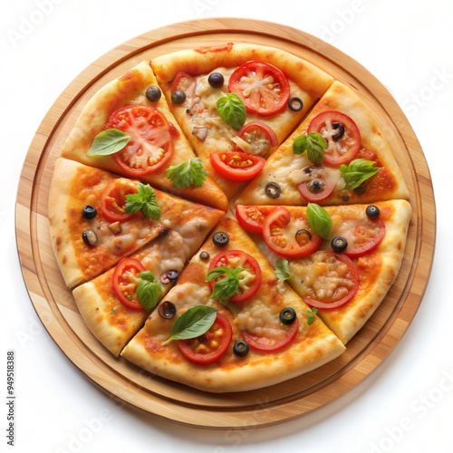 Delicious healthy pizza food