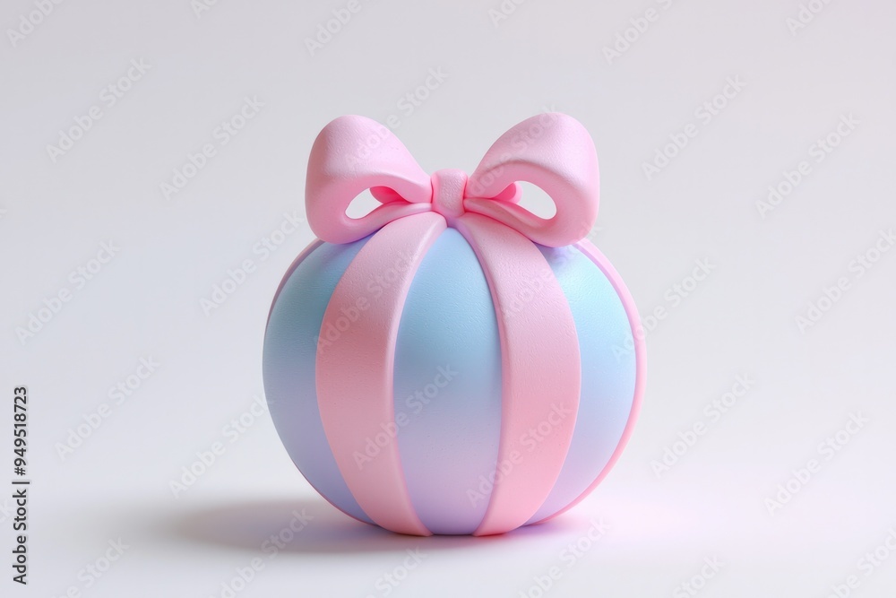 Pastel colored gift box with bow Pastel colored gift box with bow