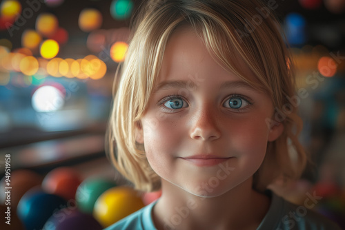 Family In Bowling Center