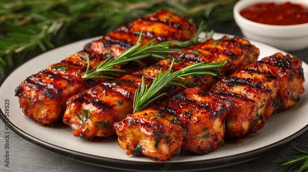 Grilled Chicken Skewers with Rosemary Generative AI Grilled Chicken Skewers with Rosemary Generative AI