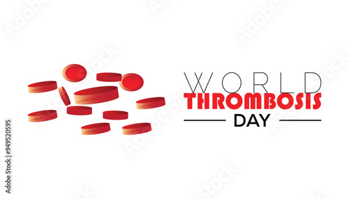 World Thrombosis Day is observed every year on October. Medical Healthcare Awareness concept. background, placard, banner template Vector illustration design.
