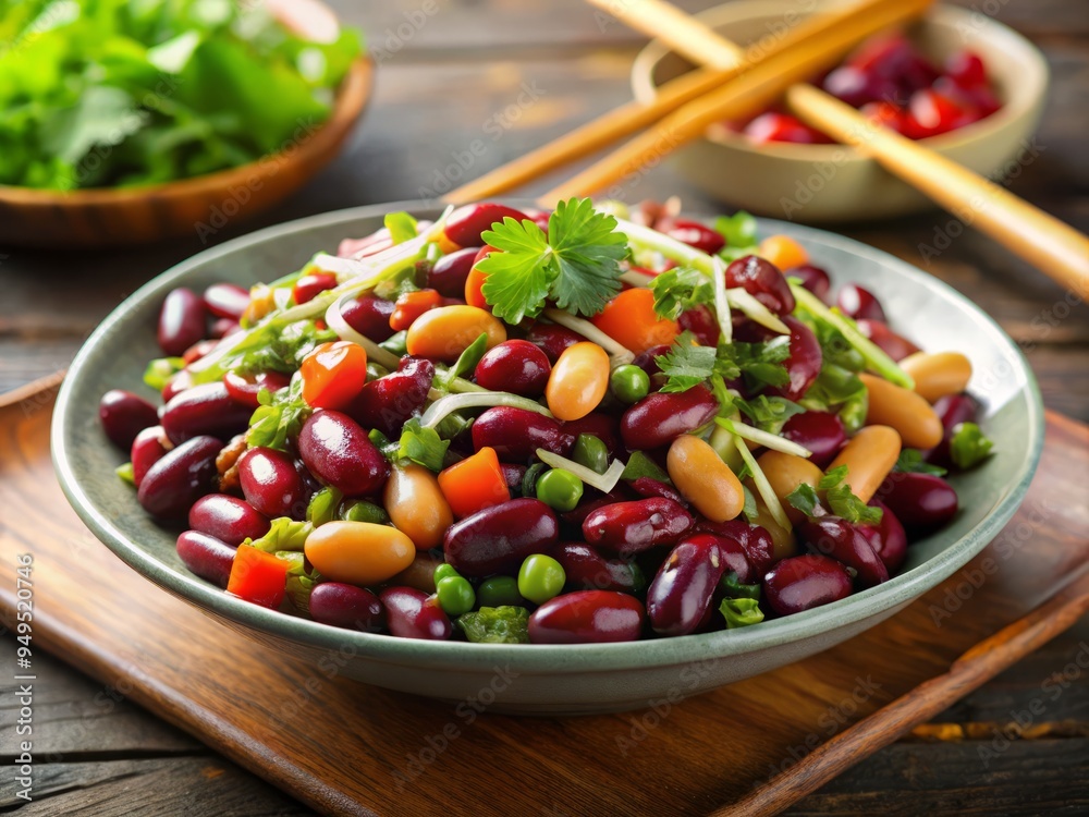 Asian-inspired red bean salad recipe Asian-inspired red bean salad recipe