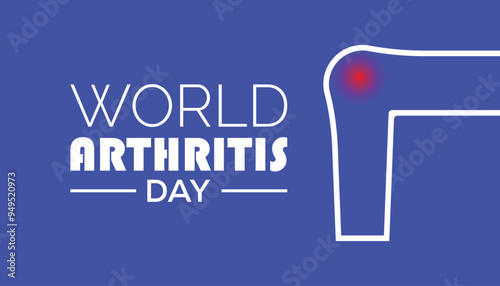 World Arthritis Day is observed every year on October. Medical Healthcare Awareness concept. background, placard, banner template Vector illustration design.