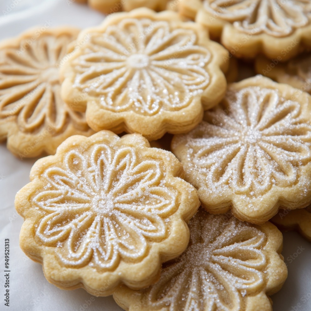Patterned cookies on a white background Patterned cookies on a white background