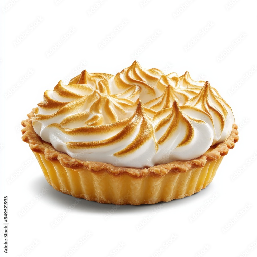 Custard pie on a white background Custard pie on a white background
