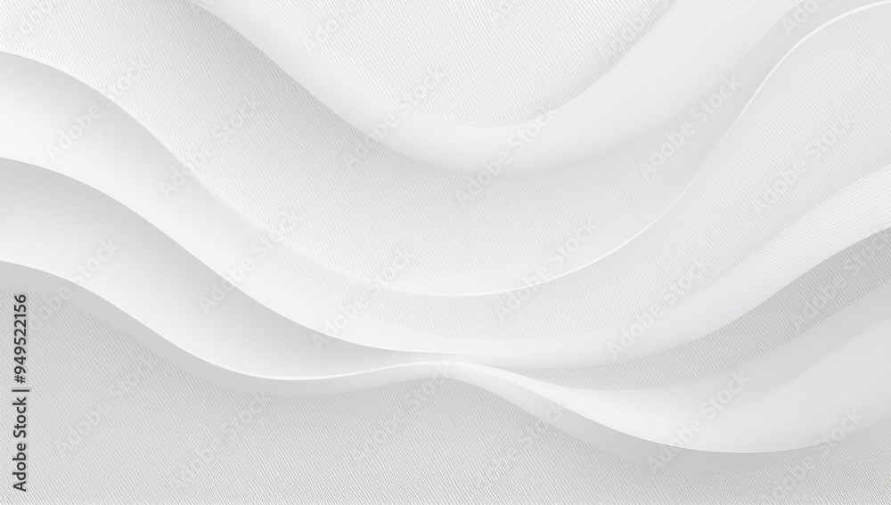 Abstract white wave background. 3d white background with white curved wavy sparkle with copy space for text. Three-dimensional wave and white background Abstract white wave background. 3d white background with white curved wavy sparkle with copy space for text. Three-dimensional wave and white background