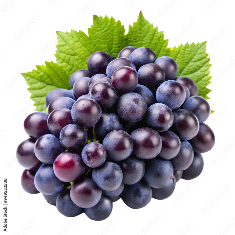 Fresh black grapes Isolated white background Fresh black grapes Isolated white background