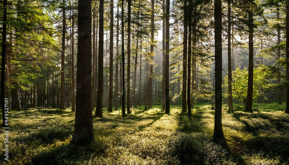 Obraz premium Forest image material. Forest background material.