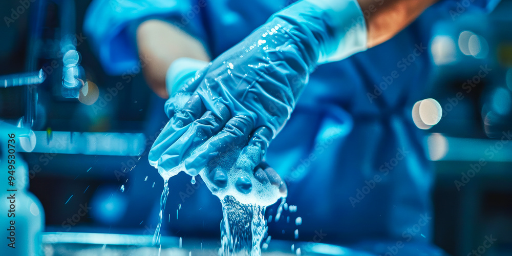 Surgical Scrub: A close-up captures the meticulous handwashing routine ...