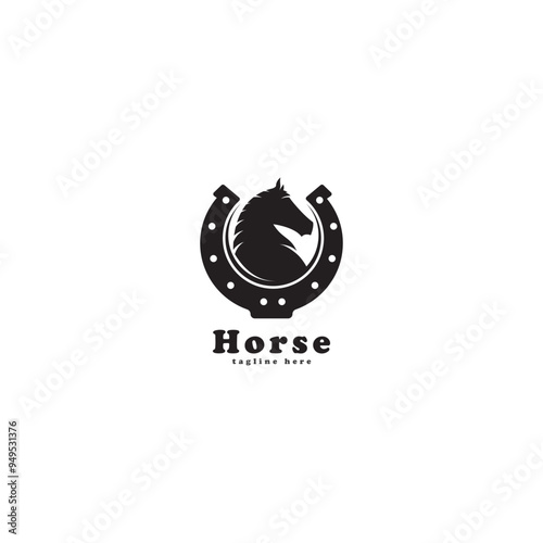 horse logo icon vector template